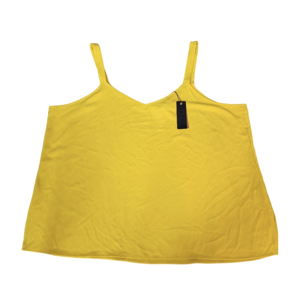 🌼3 for $15🦋 MOD LUSIVE Flowy Textured VNeck Tank Fall Layering Mustard Size 2x